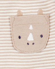 Baby 5-Pack Animals Short-Sleeve Cotton Bodysuits