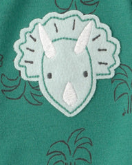 Baby Boy Dinosaur Short-Sleeve Romper - Green