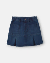Girls Chambray Denim Skirt - Dark Wash