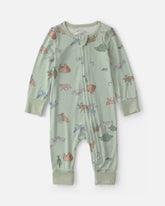 Baby Boy Desert PurelySoftâ„¢ 2-Way Zip Sleep & Play Pajamas - Green
