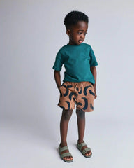Toddler City Park™ Shorts in Abstract Print - Brown