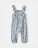 Baby Girl Blueberry Jumpsuit - Blue