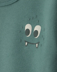 Baby Boy Monster Fleece Pullover Sweatshirt - Green