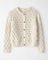 Toddler Girl Organic Cotton Pointelle Sweater Knit Cardigan