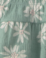 Baby Girl 2-Piece Floral Top & Skort Set - Ivory/Green