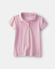 Toddler Girl 3-Pack Uniform Polo Shirts - Pink