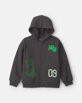 Boys Minecraft® Zip-Up Hoodie - Black/Green