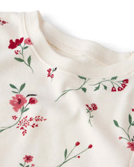 Toddler Girl 2-Piece Organic Cotton Pajamas in Rosethorn Hollow