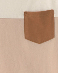 Toddler Boy Color Block Short-Sleeve T-Shirt - Tan/Ivory