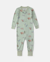 Baby Boy 1-Piece Animals PurelySoftâ„¢ Snug Fit Pajama - Green