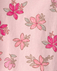 Toddler Girl Tropical Floral Relaxed Top - Pink