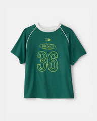 Boys 'Kicking It' Active Graphic Tee - Green