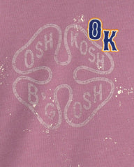 Toddler Girl 'OshKosh' French Terry Pullover Sweatshirt - Purple