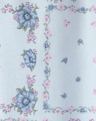 Girls Floral Drawstring Knit Joggers - Blue