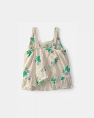 Baby Girl 2-Piece Fish Ruffle Tank Top & Short Set - Green/Ivory