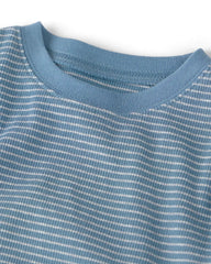 Toddler 2-Piece Organic Cotton Ribbed Pajama Set in Stripes