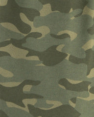 Boys Camo Fleece Joggers - Olive Green