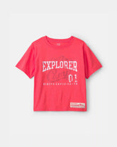 Boys 'Explorer Camp' Graphic Tee - Coral
