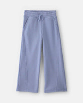 Girls Fleece Wide-Leg Active Pants - Blue