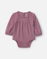 Baby Girl Long-Sleeve Fashion Bodysuit - Purple