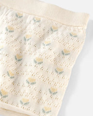 Toddler Girl Organic Cotton Sweater Knit Set in Honey Floral Print