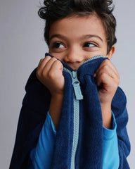 Toddler French-Terry Hooded Poncho Towel - Navy