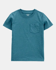 Baby Solid Short-Sleeve Pocket Tee - Teal