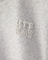 Toddler Girl 'Let's Play' Fleece Pullover Sweatshirt - Grey