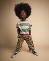 Toddler 'I Wanna Go Outside!' Otter Sweatshirtâ„¢ with Pockets in Stripes - Olive/Pink