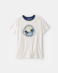 Kids Shark Fossil Graphic Tee - Ivory