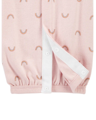 Baby Girl Preemie Rainbow Cotton Sleeper Gown