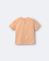 Toddler Boy Henley Tee - Orange