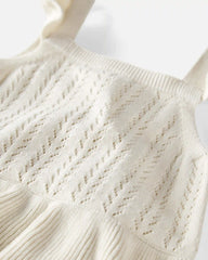 Baby Girl Organic Cotton Sweater Knit Bubble
