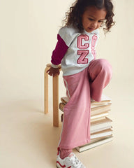 Toddler Girl French Terry Wide-Leg Pants - Pink