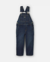 Toddler Elastic Strap Denim Overalls - Dark Wash