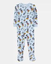 Baby Boy Disney© Mickey Mouse Snug Fit Cotton Footie 1-Piece Pajamas - Blue