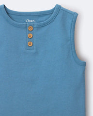 Toddler Henley Tank - Blue