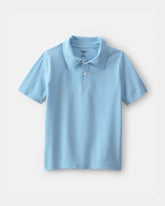 Boys Uniform Piqué Polo Shirt - Light Blue