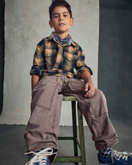 Boys Baggy Carpenter Pants - Brown