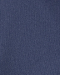 Boys Quarter-Zip Rib Pullover Sweatshirt - Navy Blue