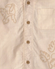 Toddler Boy 2-Piece Toucan Embroidered Top & Short Set - Khaki