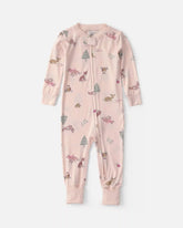 Baby Girl 1-Piece Woodland PurelySoftâ„¢ Snug Fit Pajama - Pink