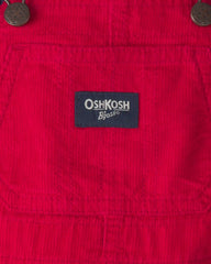Baby Boy 2-Piece Thermal Top & Corduroy Overall Set - Red/Blue