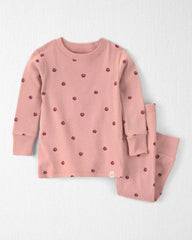 Baby Girl 2-Piece Organic Cotton Pajamas in Apples