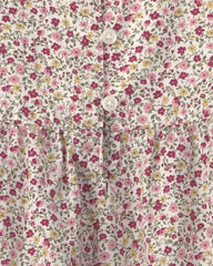 Toddler Girl Organic Cotton Dobby Dress in Floral