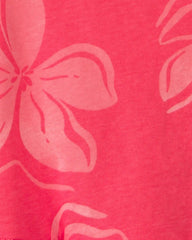 Toddler Girl Floral Bike Shorts - Coral