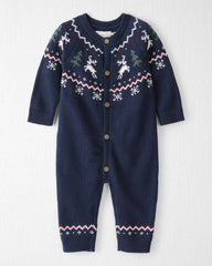 Baby Organic Cotton Fair Isle Sweater Knit Jumpsuit