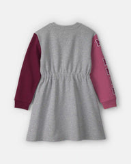 Girls Disney© Minnie Color Block Long-Sleeve Dress - Grey