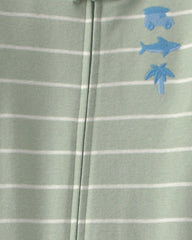 Baby Beach 100% Cotton 1-Piece Pajama - Green
