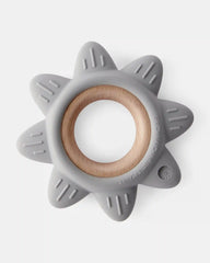 Baby Little Planet Silicone & Wood Teether - Grey